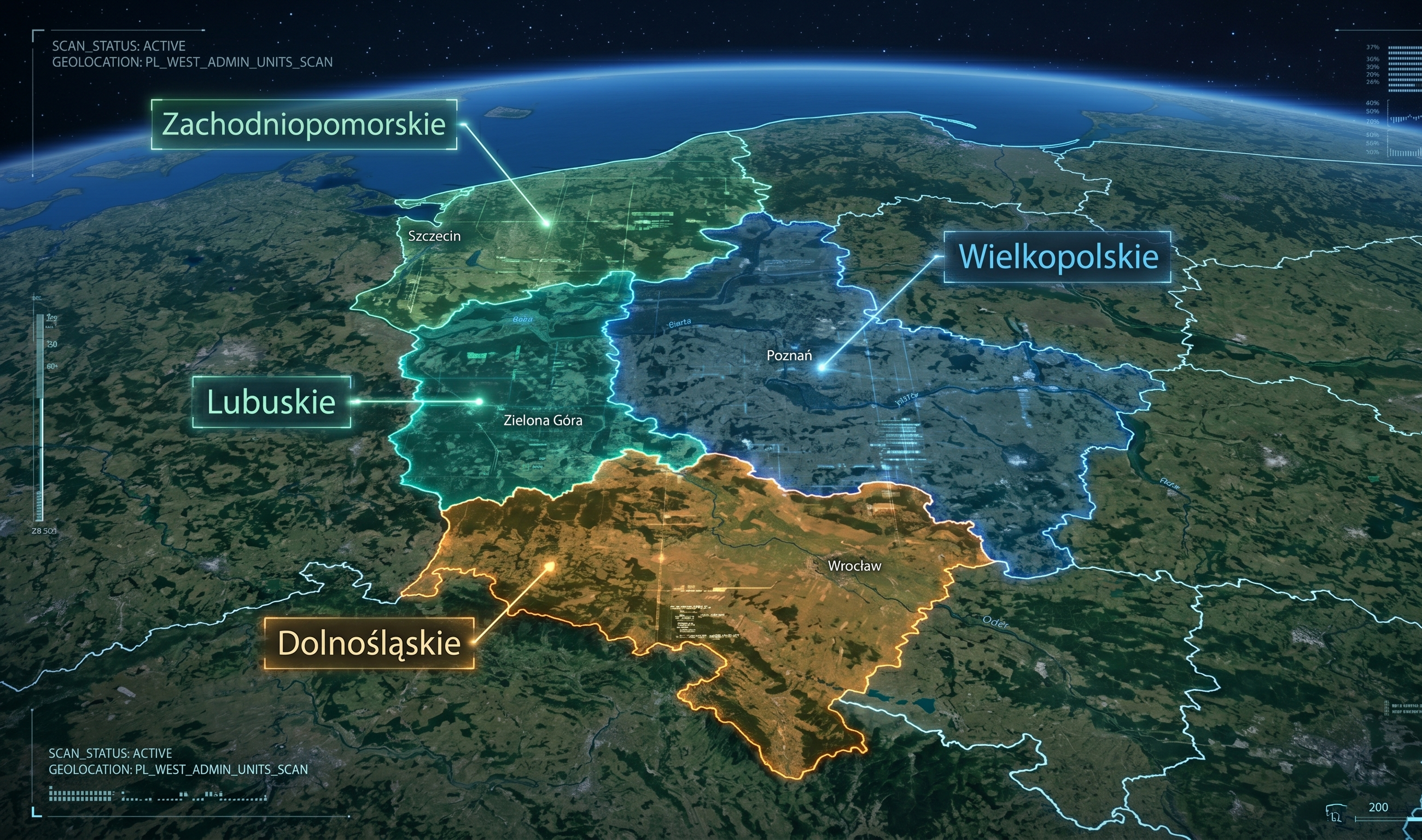 Mapa obszaru działania Terra Vision